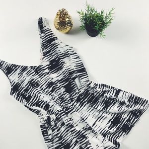 Love...Ady Black/White Patterned Romper